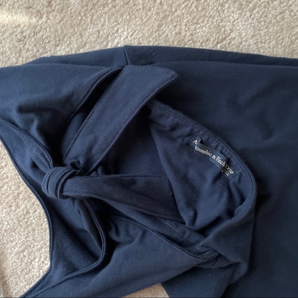 Abercrombie & Fitch tight, double lined, tie back blue dress (Size XXSP) - Picture 3 of 4